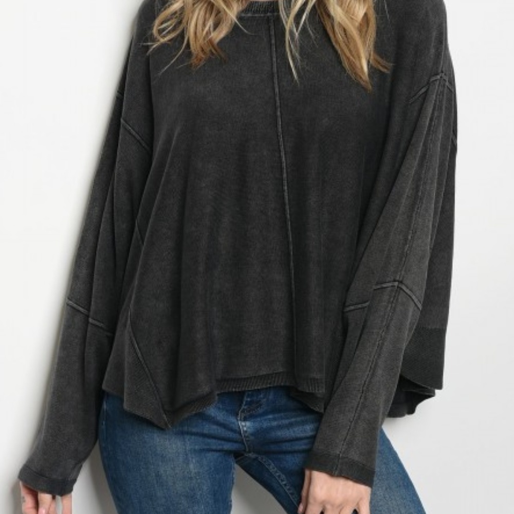 DISTRESSED COLORED LONG SLEEVE
